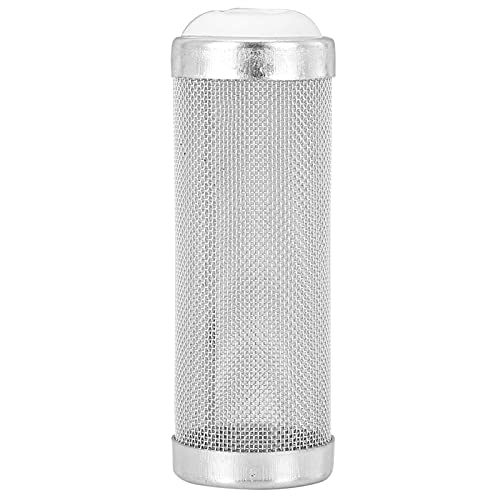 Srliya 5-teiliges Edelstahl-Filters Chutz Korb mit Kleinem Mesh Ersetzen Filter Hülse für Aquarium-Eingangs Netz aus Ziehbares Weißes Gummi Teil (16 mm Innendurchmesser) von Srliya