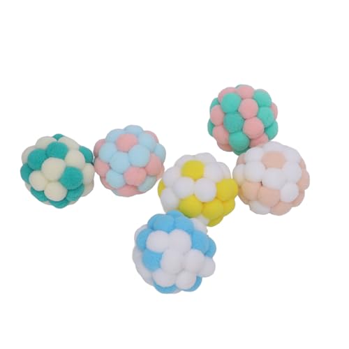 Srliya 6pcs Plüsch Katzenspielzeugkugel mit Glocken in Weicher Sicherer Interaktiver Katze Spielzeugkugel für Kätzchen Kitty Srliya 6pcs Plüsch Katzenspielzeugkugel mit Glocken in Weicher Sicherer Interaktiver Katze Spielzeugkugel für Kätzchen Kitty von Srliya