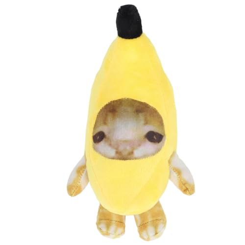 Srliya Bananen-Katzen-Plüschtier, Vielseitig Einsetzbar, Lustig, Dekompression, Niedlicher Cartoon, Weich, Gemütlich, Stofftiere, Spielzeug für Geschenke, Heimdekoration (30cm) von Srliya