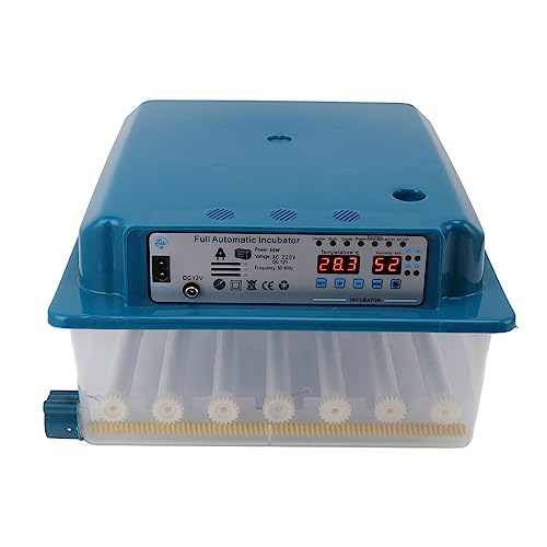 Srliya Brutmaschine für 36 Eier, ABS, Digitale Geflügel-Brutmaschine mit Automatischer Temperaturregelung, Duales Elektrisches System für Hühner, Gänse, Enten, Blau (-3111230133612) von Srliya