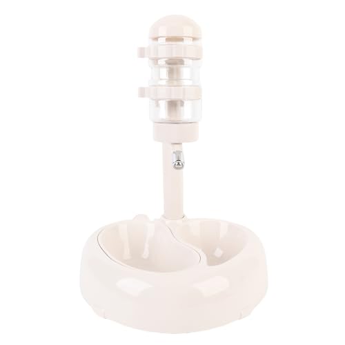 Srliya Haustier Stehender Wasserspender Feeder Verstellbares Höhenhöhe Herzförmiger Hund Stehspenser Schüssel Kit Kit (Beige) von Srliya