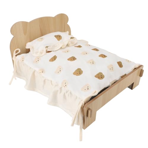 Srliya Holz Haustier Schlafend Holz Haustier Bett Holz Rahmen mit Matratze Universell für Katzenshund Kaninchen Kleine Tiere Srliya Holz Haustier Schlafend Holz Haustier Bett Holz Rahmen mit Matratze Universell für Katzenshund Kaninchen Kleine Tiere von Srliya