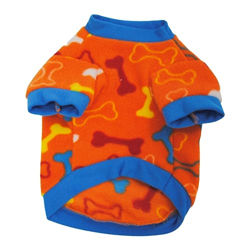 Warme Kleidung für Haustiere, Weicher Polyester-Haustier-Overall, Orangefarbenes Knochenmuster, Warme Hundekleidung für und Winter Warme Kleidung für Haustiere, Weicher Polyester-Haustier-Overall, Orangefarbenes Knochenmuster, Warme Hundekleidung für und Winter von Srliya