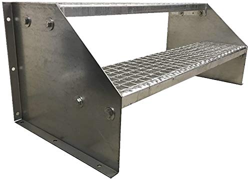 2 Stufen Standtreppe Stahltreppe freistehend Breite 120cm Höhe 42cm Verzinkt/Robuste Außentreppe/Stabile Industrietreppe für den Außenbereich 2 Stufen Standtreppe Stahltreppe freistehend Breite 120cm Höhe 42cm Verzinkt/Robuste Außentreppe/Stabile Industrietreppe für den Außenbereich von Srm-Design