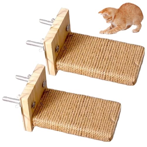 2pcs Katzenwandstufen, Holz -Katzen -Wandregale mit Sisalseil überdachten Raumsparungen Kätzchen Möbel zum Springen, Spielen und Lautstärken 2pcs Katzenwandstufen, Holz -Katzen -Wandregale mit Sisalseil überdachten Raumsparungen Kätzchen Möbel zum Springen, Spielen und Lautstärken von Ssguopte