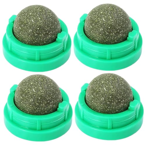 4pcs Catnip Ball Osgrowning & Rotatable Cat Nip Ball, sicheres gesunde Kätzchenkau -Zähneputzspielzeug für Wand, Boden, Stuhlbeine 4pcs Catnip Ball Osgrowning & Rotatable Cat Nip Ball, sicheres gesunde Kätzchenkau -Zähneputzspielzeug für Wand, Boden, Stuhlbeine von Ssguopte