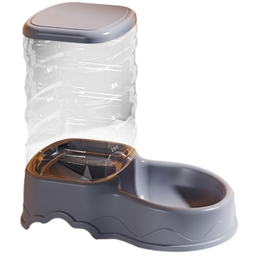 Automatischer Katzenfuttermittel, 11x7x10.6 3,8-l-Katzenwasserspender mit Tiernahrungsschale, Drop-resistenter, rutscher Haustiernahrungspender für kleine mittelgroße Hundepuppenkätzchen von Ssguopte