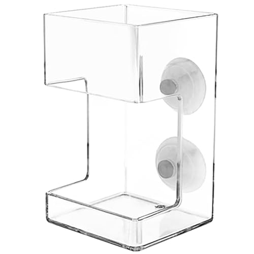 Fischröhrchen ortsspezifische 2x4-Zoll-rechteckige klare Fischfutterfuttermittel mit Absaugen für Haushaltsaquarium/Fischtank von Ssguopte