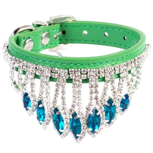 Katzenkragen für Mädchen Katzen & Hunde, Diamanthundkragen mit verstellbaren Schnallen, ausgefallener Hundehalsband mit Strasssteinen Anhänger für Hunde und Katzen Katzenkragen für Mädchen Katzen & Hunde, Diamanthundkragen mit verstellbaren Schnallen, ausgefallener Hundehalsband mit Strasssteinen Anhänger für Hunde und Katzen von Ssguopte