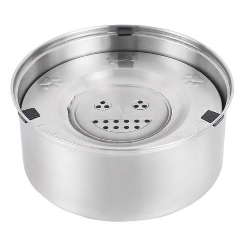 Keine Verschüttungswasserschale für Hunde, 3L Edelstahl Sloch Hundewasserspender, Anti-Choking-staubdicht von Ssguopte