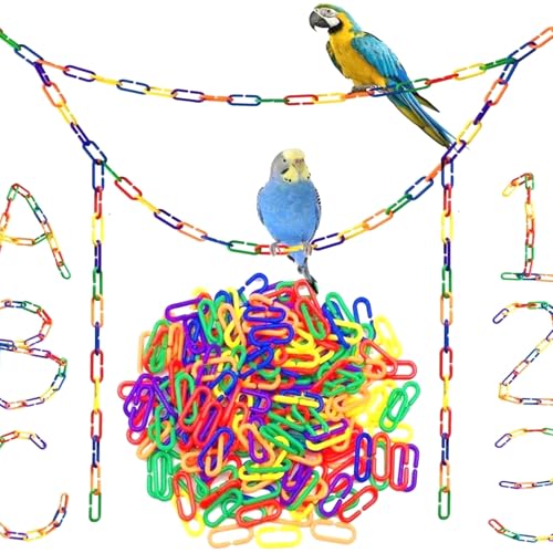 Ssguopte 200pcs Kunststoffkettenglieder Plastik C-Clip austauschbarer farbenfrohe Kettenglied Vogelkäfig Clips Haustier Rattenpapagei Vogelspielzeug Ssguopte 200pcs Kunststoffkettenglieder Plastik C-Clip austauschbarer farbenfrohe Kettenglied Vogelkäfig Clips Haustier Rattenpapagei Vogelspielzeug von Ssguopte