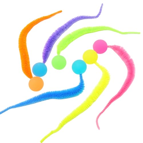 Ssguopte 6PCS-Katzen-Wurmspielzeug mit Hüpfball 6 Farben Plüsch 9-Zoll interaktives Katzenspielzeug selbstverständlich und Stressabbau für Innenspiele Ssguopte 6PCS-Katzen-Wurmspielzeug mit Hüpfball 6 Farben Plüsch 9-Zoll interaktives Katzenspielzeug selbstverständlich und Stressabbau für Innenspiele von Ssguopte
