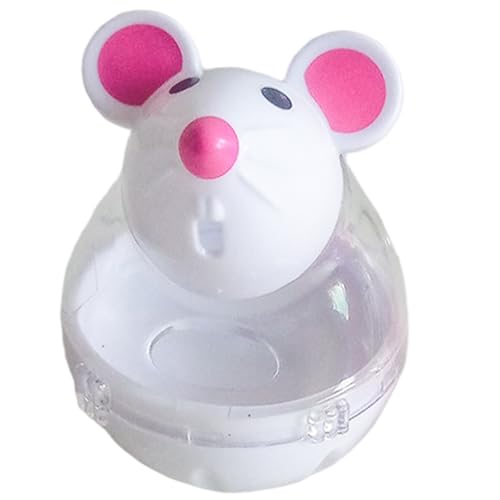Ssguopte Cat Treat Ball Cute Maus geformt interaktive lustige Fun Cat-Behandlungsspender Spielzeug Lebensmittelspeicher für Innenkätzchen Übung von Ssguopte