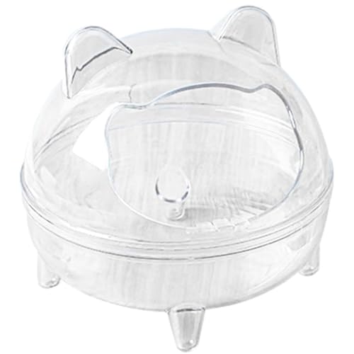 Ssguopte Hamster Sandbadbehälter, Plastik Hamster Bad Sandkasten klarer Hamster Sandbad Toilettenduschbaum für Hamster Käfigzubehör von Ssguopte
