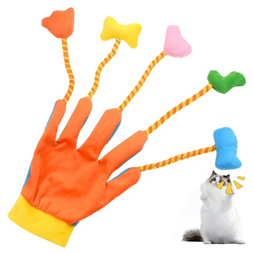 Ssguopte Katzenspielzeug, lustige Katzenspiel-Handschuhspielzeug gefüllt Plüsch Kitty Teaser Handschuh von Ssguopte