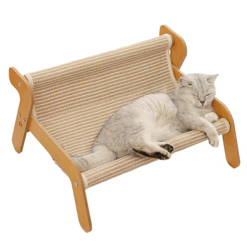 Ssguopte Sisal Cat Scratcher-Bett, käferbeständige Nicht-Shedding-Katzenbett, erhöhter Lounge-Stuhl mit Sisalkratzern, Kühlmatte für Innenkatzen Ssguopte Sisal Cat Scratcher-Bett, käferbeständige Nicht-Shedding-Katzenbett, erhöhter Lounge-Stuhl mit Sisalkratzern, Kühlmatte für Innenkatzen von Ssguopte