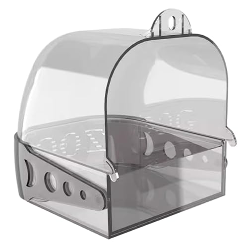 Ssguopte Vogelbad für Käfig 6x5x6 Zoll transparent Grauer Schraufpc-Vogel-Käfig-Bad mit abnehmbarem Boden und Verstellbarer Schallwand für kleine bis mittlere Vögel Ssguopte Vogelbad für Käfig 6x5x6 Zoll transparent Grauer Schraufpc-Vogel-Käfig-Bad mit abnehmbarem Boden und Verstellbarer Schallwand für kleine bis mittlere Vögel von Ssguopte