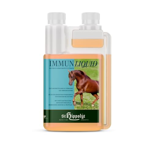 St. Hippolyt Immun Liquid | 1 l | Ergänzungsfuttermittel für Pferde | Zur Unterstützung der körpereigenen Abwehrkräfte | In Zeiten erhöhter physischer & psychischer Belastung St. Hippolyt Immun Liquid | 1 l | Ergänzungsfuttermittel für Pferde | Zur Unterstützung der körpereigenen Abwehrkräfte | In Zeiten erhöhter physischer & psychischer Belastung von St. Hippolyt