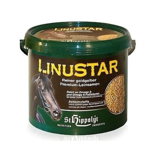 St. Hippolyt LinuStar 3kg - Tierfutter für Pferde und Ponys - Linseedsnack mit patentiertem Aufschlussverfahren - 3 kg von St. Hippolyt