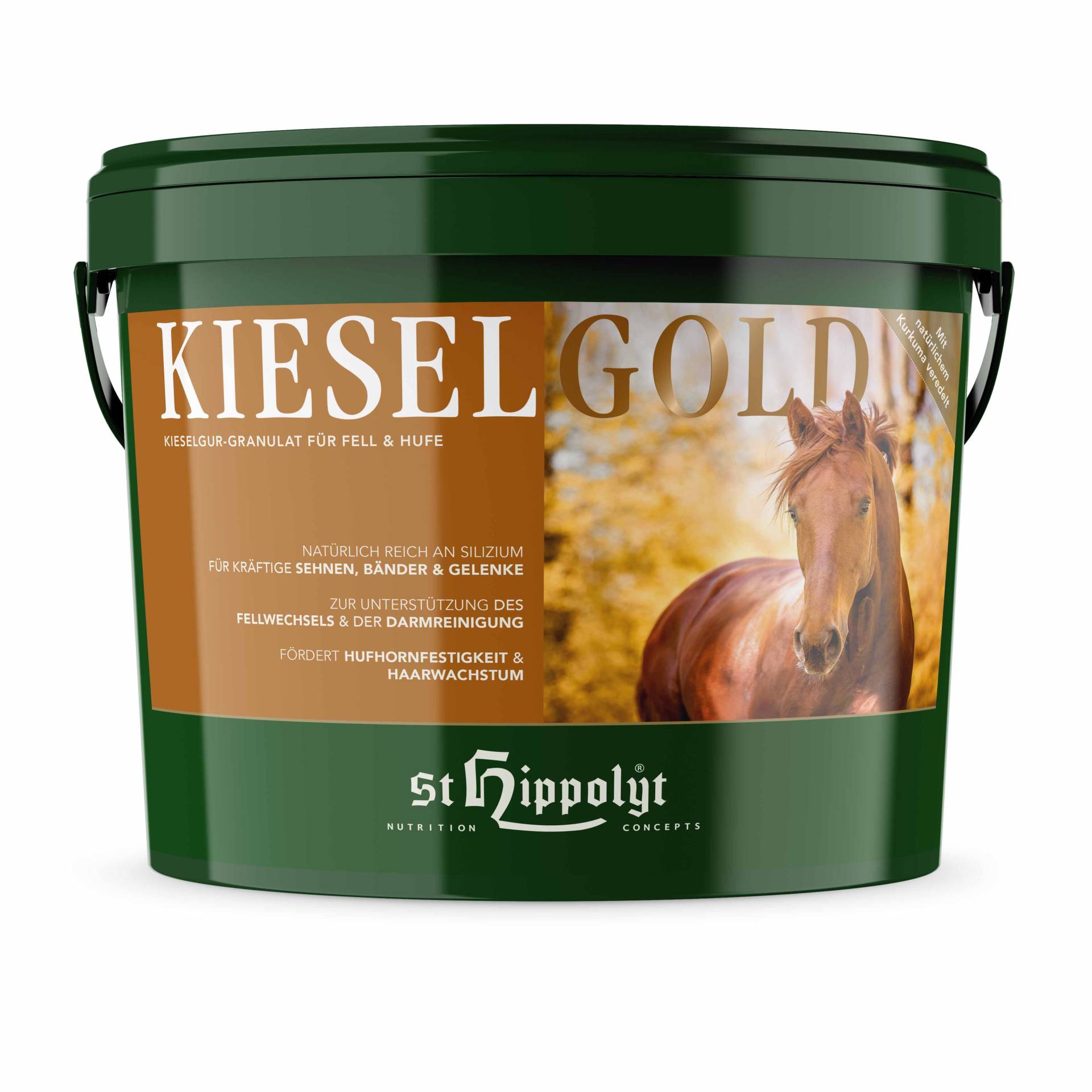 St.Hippolyt Kieselgold 10kg für Fell und Hufe St.Hippolyt Kieselgold 10kg für Fell und Hufe von St. Hippolyt