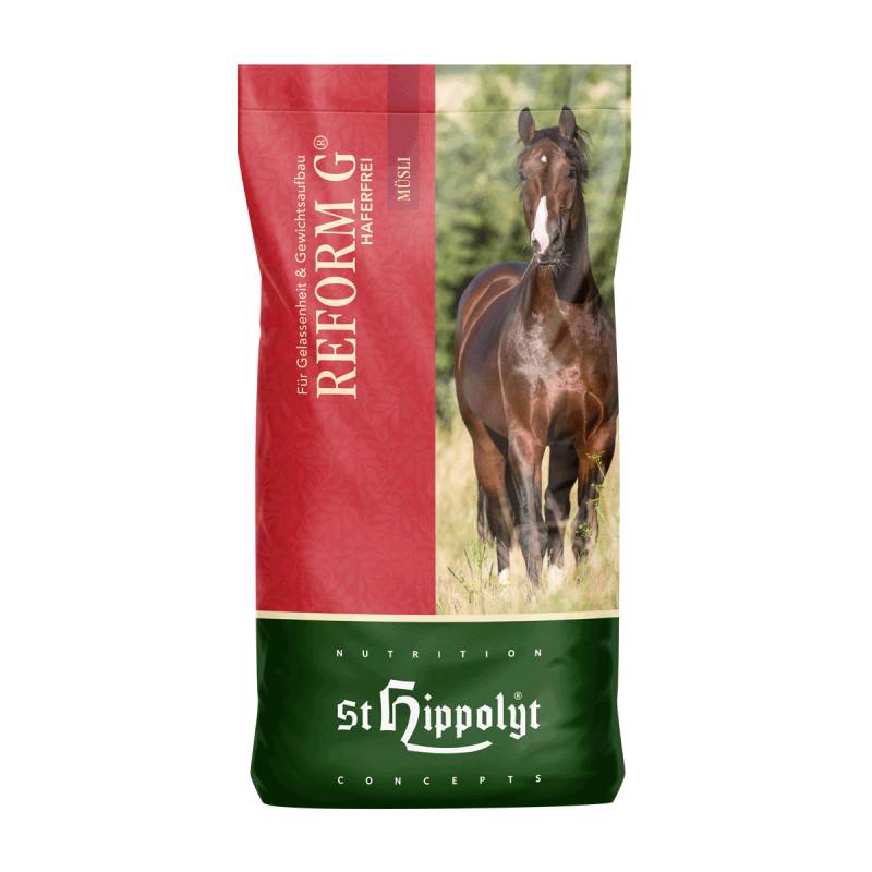 St.Hippolyt Reform G MÜSli 20kg Für schwerfuttrige & temperamentvolle Pferde St.Hippolyt Reform G MÜSli 20kg Für schwerfuttrige & temperamentvolle Pferde von St. Hippolyt