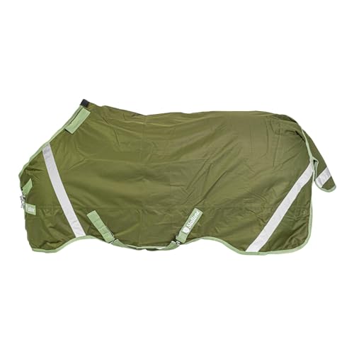 Stallone Weidedecke Denver 100 g - Olive, 125 cm | Pferdedecke | Wasserdicht | Winddicht | 600D Ripstop | 100 g Fütterung | Reflex-Elemente | Hochwertige Verschlüsse | Schmutzabweisend von Stallone