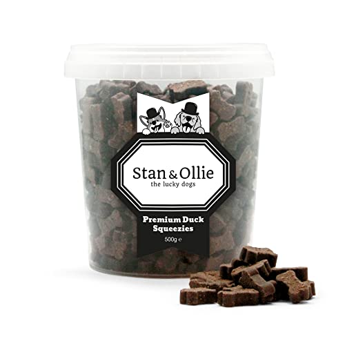 Stan & Ollie Premium Duck Squeezies - 70% Meat - high Level Mono Protein semi-Moist Treats for Dogs - 500gr Training and Reward Snack for Dogs von Stan & Ollie
