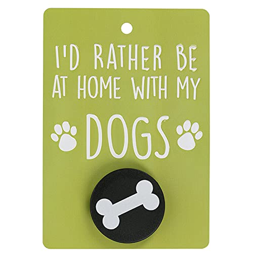 Pooch Pals Hundeleinenhalter, mit Aufschrift "I'd Rather Be At Home With My Dog", Wandmontage, Plakette von Stands Out, Supplying Outstanding Gifts