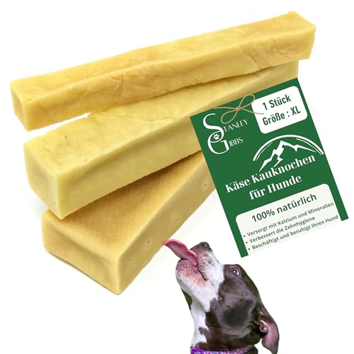 Käse Kauknochen für Hunde Natürliche hundeleckerlies Yak Kaukäse - hundeleckerli, zahnpflege, Kauknochen Werden Ihren Hund für Eine Weile Beschäftigen. (Größe XL, 1er-Pack) von Stanley Gibbs