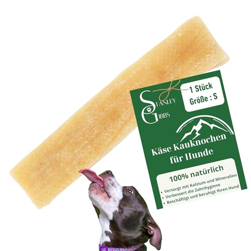 Käse Kauknochen für Hunde Natürliche hundeleckerlies Yak Kaukäse - hundeleckerli, zahnpflege, Kauknochen Werden Ihren Hund für Eine Weile Beschäftigen. (Größe S, 1er-Pack) von Stanley Gibbs