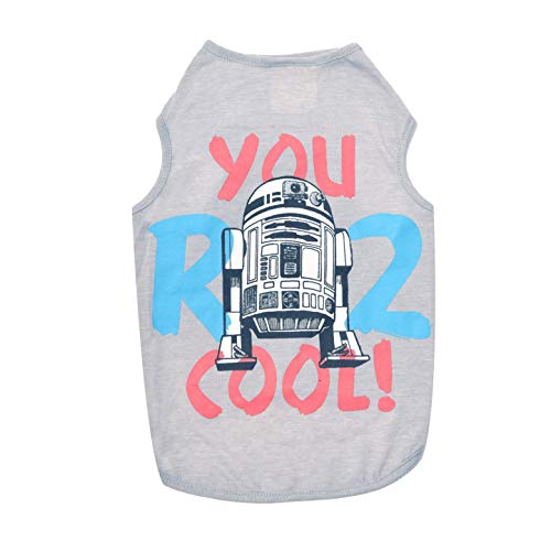 Star Wars for Pets You R2 Cool graues Hundetank | Star Wars Hundeshirt für große Hunde | Größe XL | weiche, niedliche und Bequeme Hundebekleidung und Bekleidung von Star Wars