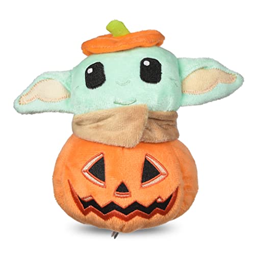 STAR WARS Hundespielzeug Grogu Halloween Hundespielzeug Kürbiskopf,Kleine Hundespielzeug, Quietschendes Hundekauspielzeug Mandalorian Das Kind Hundespielzeug Plüsch, 6 Zoll von Star Wars