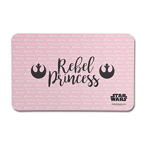 Star Wars Rebel Princess Pink Dog Placemat for Dog Bowls, 48,3 cm x 30,5 cm | Hundefutter Platzset für Futter und Wasser, Silikon Tischsets von Hundefuttermatte von Star Wars
