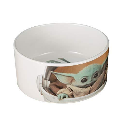 STAR WARS The Mandalorian The Child Ceramic Dog Bowl, 3.5 Cups | Meal Time Baby Yoda The Child in a Cradle Dog Food Bowl | Dog Water Bowl for Dry Food or Wet Food for All Dogs von Marvel