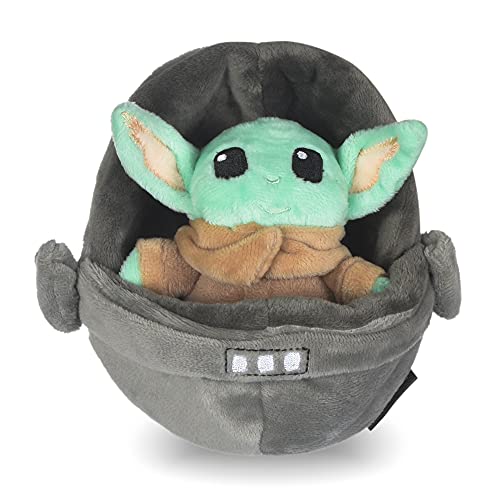 Star Wars for Pets Baby Yoda FF15146 Hundespielzeug, das Kind in der Wiege, kleines Plüschspielzeug, quietschendes Plüschspielzeug für alle Hunde, Mehrfarbig, 10,2 cm, FF15146 Star Wars for Pets Baby Yoda FF15146 Hundespielzeug, das Kind in der Wiege, kleines Plüschspielzeug, quietschendes Plüschspielzeug für alle Hunde, Mehrfarbig, 10,2 cm, FF15146 von Star Wars