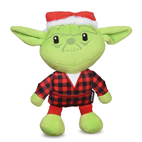 STAR WARS for Pets Hundespielzeug Yoda Hundespielzeug für den Urlaub | Santa Yoda Quietschendes Hundespielzeug Kauspielzeug | Urlaub Hundespielzeug Plüschtiere | 22,9 cm kleines von Star Wars