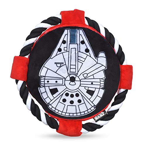 Star Wars for Pets Millennium Falcon Rope Frisbee Hundespielzeug | Millennium Falcon Kauspielzeug für Hunde Hundespielzeug, Hundefrisbee, Hund Zerrspielzeug, Tauziehen Kauspielzeug von Star Wars