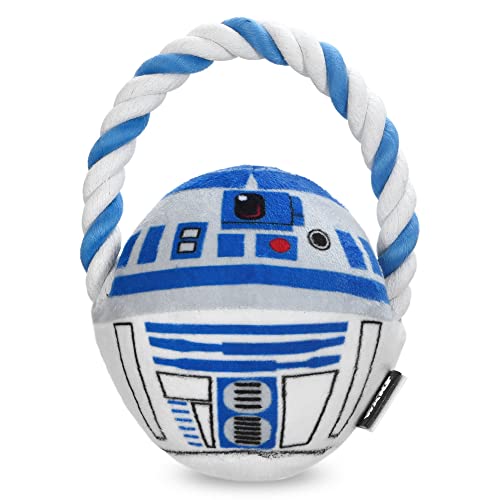 STAR WARS for Pets R2-D2 Seilring mit Pl schkopf Hundespielzeug | R2-D2 Kauspielzeug f r Hunde | Hundespielzeug, Hundespielzeug, Zerrspielzeug, Tauziehen Hundespielzeug | Geschenke f r Star Wars Fans, 8 Zoll (FF19195) von Star Wars