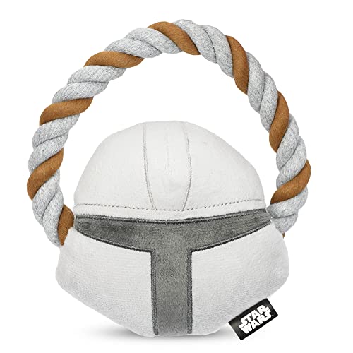 STAR WARS for Pets The Mandalorian Rope Ring with Plush Head Dog Toy | The Mandalorian Chew Toy for Dogs | Hundespielzeug, Dog Tug Toys, Tug of War Dog Chew Toys | Gifts for Fans of Star Wars von Star Wars