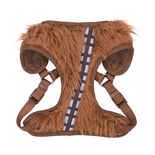 Star Wars Chewbacca Cosplay Hundegeschirr für große Hunde, Größe (L) | Braunes großes Hundegeschirr ist niedlich kein Ziehen Hundegeschirr | Star Wars Merch für Hunde oder Star Wars Haustierkostüm von Marvel