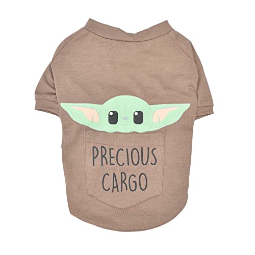 STAR WARS for Pets The Mandalorian Precious Cargo Hunde-T-Shirt, Gr e M (M) | GroGU T-Shirt f r Hunde | Star Wars Haustierbekleidung mit dem Kind, Star Wars Tee f r Hunde von Star Wars