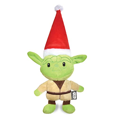 Star Wars Hundespielzeug Yoda Hundespielzeug für den Urlaub,Santa Yoda Quietschendes Hundespielzeug Kauspielzeug,Urlaub Hundespielzeug Star Wars Plüschtiere für Hunde,15.2 cm kleines Hundespielzeug von Star Wars