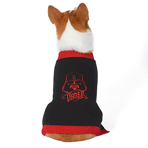 STAR WARS for Pets Darth Vader Hundepullover, Größe M, Darth Vader Pullover für Hunde, Haustierbekleidung, Pullover, Hundepullover, Geschenk für Darth Vader-Geschenke, Schwarz von Star Wars