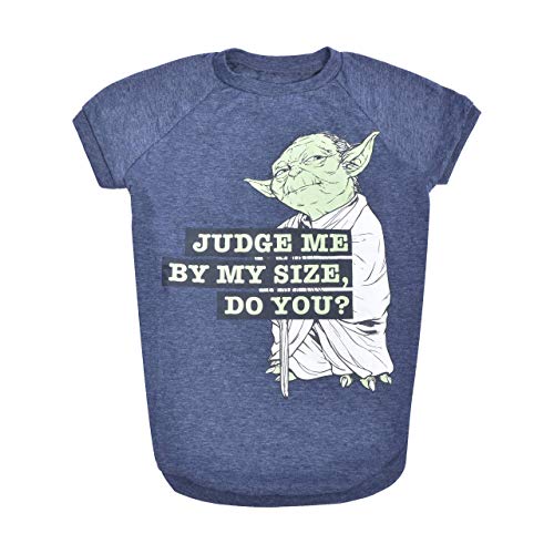 Star Wars for Pets Hunde-T-Shirt Judge Me by My Size, Do You?, Star Wars für Haustiere, Größe S, weich, niedlich und bequem von Star Wars