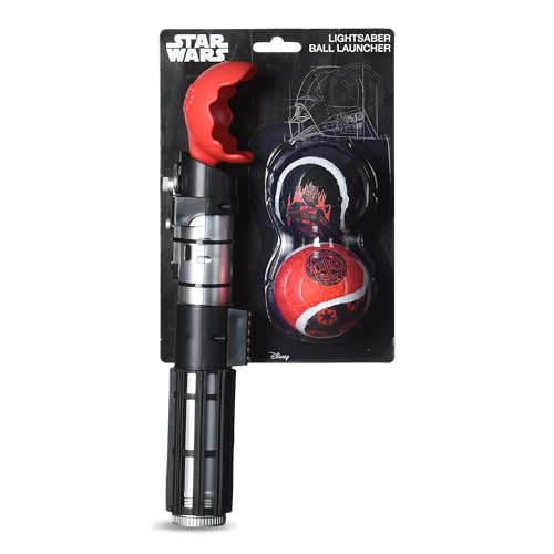 Star Wars for Pets Lichtschwert Ballwerfer für Hunde - Darth Vader Themed einziehbarer Hundeballwerfer mit Tennisbällen, startet bis zu 45 m Star Wars for Pets Lichtschwert Ballwerfer für Hunde - Darth Vader Themed einziehbarer Hundeballwerfer mit Tennisbällen, startet bis zu 45 m von Star Wars