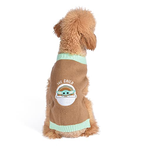 Star Wars for Pets The Mandalorian Dog Sweater, Größe L | Der Mandalorian & GroGU-Pullover für Hunde | Star Wars Haustierbekleidung, Star Wars Pullover für Hunde von Star Wars