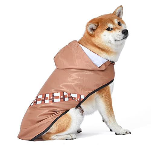 Star Wars Chewbacca Regenmantel für Hunde, mit Schlitz für Leine, Chewbacca, Größe S von Star Wars