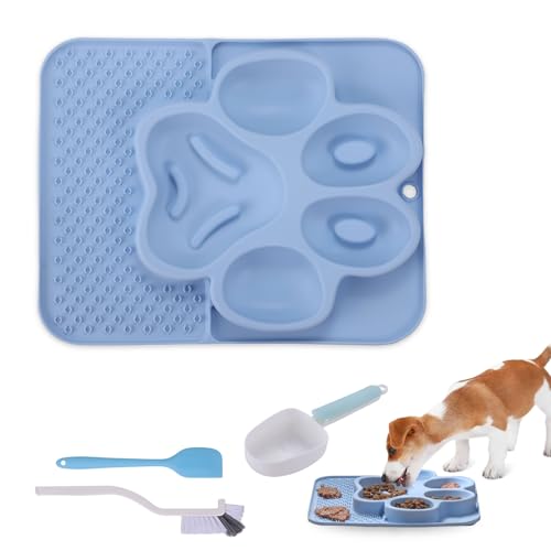 Silikon Leckmatte für Hunde & Katzen - Slow Feeder Bowl, rutschfeste Hunde- & Katzenfuttermatte, Puzzle Feeder & Schnüffelmatte für schnelle Esser, Langeweile Linderung - Haustier Fütterungsmatte für von Star&Mi