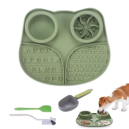 Silikon Leckmatte für Hunde & Katzen - Slow Feeder Bowl, rutschfeste Hunde- & Katzenfuttermatte, Puzzle Feeder & Schnüffelmatte für schnelle Esser, Langeweile Linderung - Haustier Fütterungsmatte für von Star&Mi