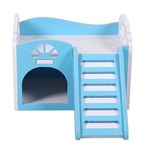 Starbun Pet House, 3Colors Pet Hamster Rat Kleintier Castle Sleeping House Nest Übungsspielzeug(Blue) von Starbun
